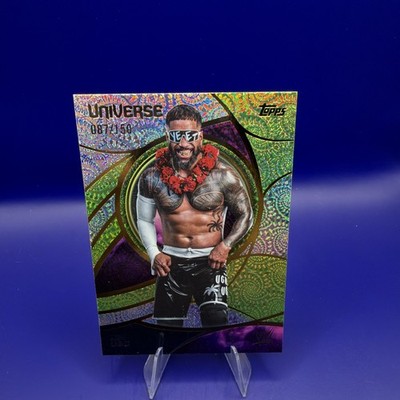 2026 Topps Universe WWE Jey Uso #150 Neon Green Vortex /150 067/150