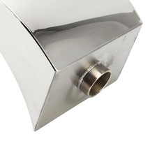 G1 1/2 Female Thread Schwimmbad Wasserfall Outlet Rounded Arc Design Edelstahl