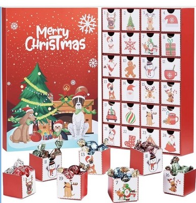 Adventskalender mit leerer Schublade, 24 Tage, stark glänzender Karton brandneu KOSTENLOSER VERSAND