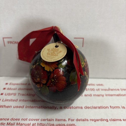G. DeBrekht Russian Art Studios Floral Flowers Wood Ornament Limited Hand Made