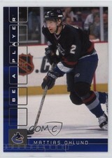 2001-02 ITG Be A Player Memorabilia Sapphire 4/100 Mattias Ohlund #219 13h2