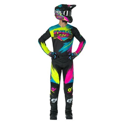 O'Neal 2026 Mayhem Reseda Schwarz Neon Gelb MX Combo Kit