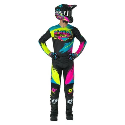 O'Neal 2026 Mayhem Reseda Black Neon Yellow MX Combo Kit