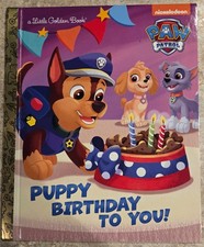 Paw Patrol Puppy Brithday to You Little Golden Book Nickelodeon Kids Hardcover