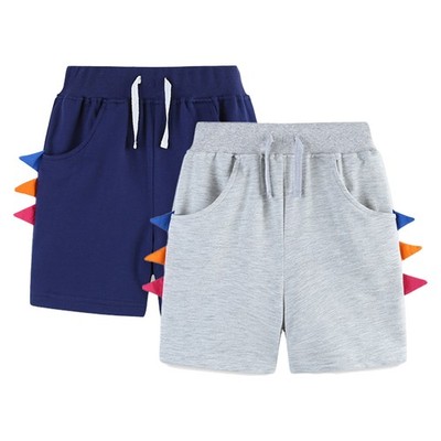 Kids Boys Cotton Shorts Daily Wear Costume Summer Drawstring Active Running