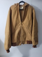 Vtg Key Imperial Hooded Jacket Men XL Long Thermal Lined Work Jacket Duck Canvas