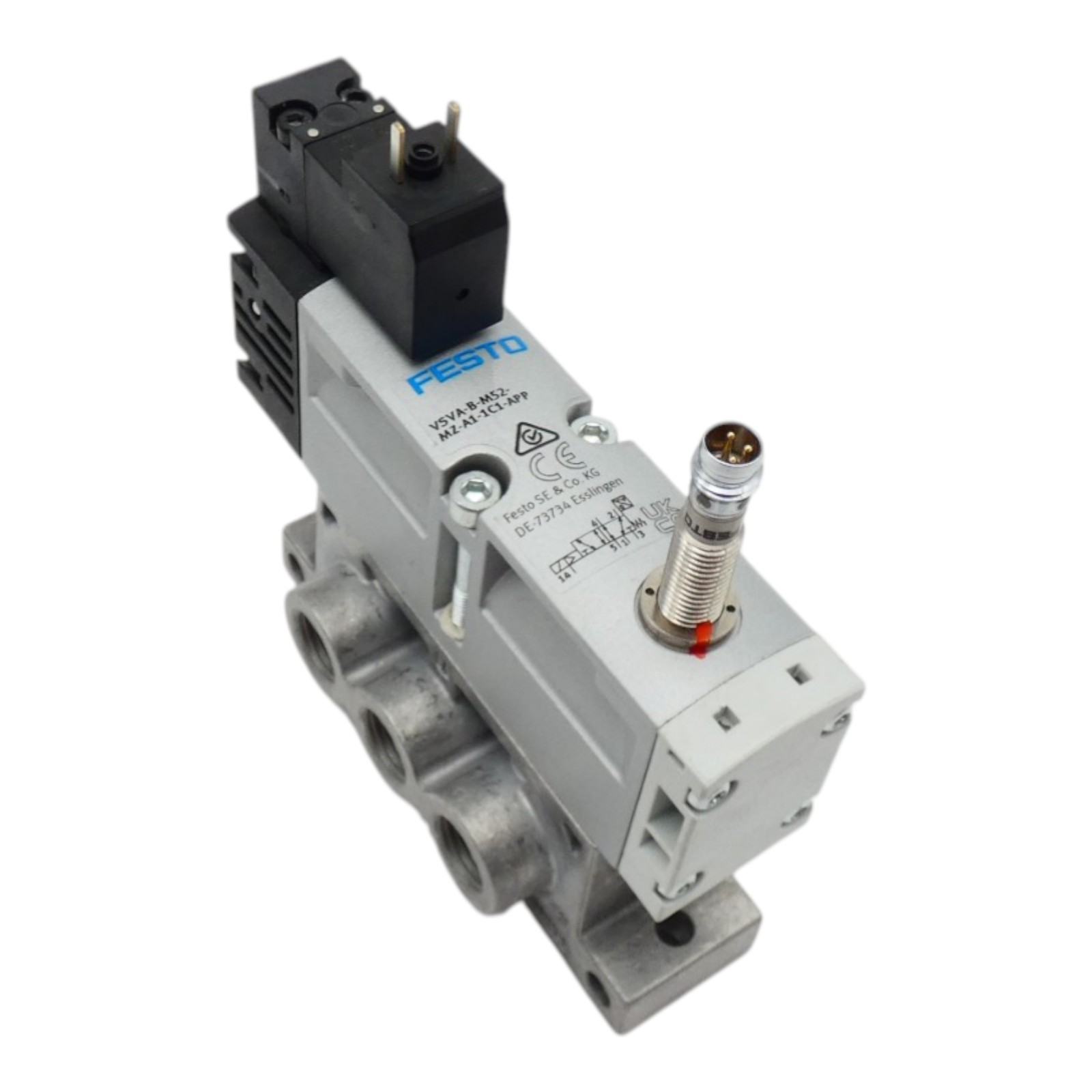 Festo VSVA-B-M52-MZ-A1-1C1-APP 560726 Magnetventil + NAS-1/4-01-VDMA -used-