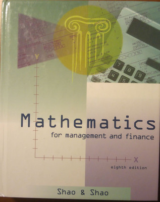 MATHEMATIK FÜR MANAGEMENT FINANZWESEN Stephen und Laurence Shao 1997 Libro matemati