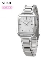 New SEIKO Essentials SWR Series White x Silver Quartz Elegant Women's Watch