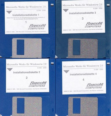 Vintage Software: Microsoft Works für Windows 2.0 - 8 Disketten 3,5''