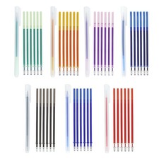 7-Color Heat Erasable Fabric Markers with 42 Refills, Extra-Fine 0.5mm Tip fo...