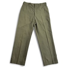 Vintage 50s Green Glen Plaid Talon Zipper Trousers Pants size 32 1960s