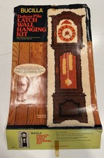 Bucilla Deluxe Pile Latch Wall Hanging Kit Living Clock Vintage Latch Hook 15X48
