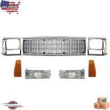 Fits 1991-1996 Jeep Cherokee Front Grille Headlamp Door Signal Marker Lights 7pc