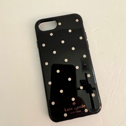 Kate Spade New York iPhone 7 iPhone 8 Flex Case White Polka Dots Black Pre Owned - Picture 7 of 12