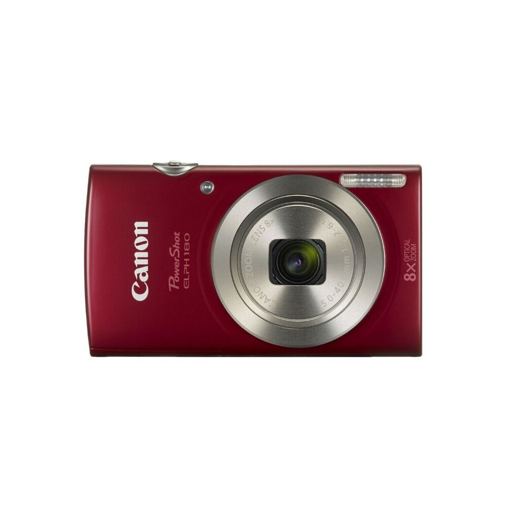 Canon PowerShot ELPH 180 20MP Digital Camera Red With SD card
