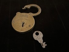 Vintage Eagle Lock Co. Double Locking Padlock with Key Terryville, Conn.