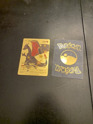 pokemon luxury cards black and gold Pokemon Charizard V Gold And Black