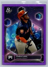 2022 Bowman Platinum #PE-10 Pedro Leon /250 Astros  Precious Elements Purple