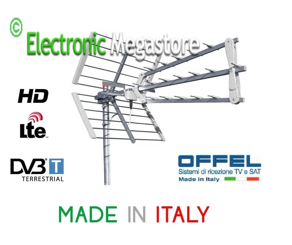 ANTENNA DIGITALE TERRESTRE LTE TRIO 3D OFFEL TRIPLA UHF 17dB 21-501B