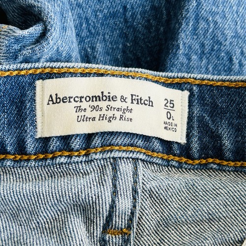 Abercrombie & Fitch Jeans Women The Slim Straight ultra High Rise Size 25 Long - Picture 5 of 6