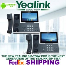 YEALINK SIP-T58W PRO IP PHONE WIFI BLUETOOTH ANDROID - 2 PHONES