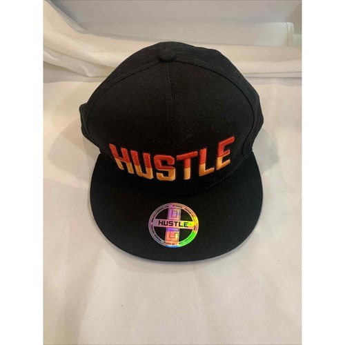 OG Hustle HUSTLE Cap Hat Red Orange SnapBack Bailey Apparel Embroidered SpellOut
