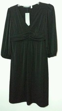 NY COLLECTION WOMEN'S LITTLE BLACK DRESS SMALL S 6 8 EMPIRE WAIST NWT NEW