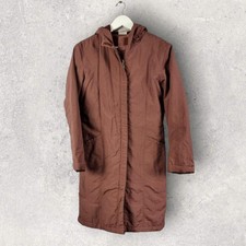 Vintage Womens Dickies Long Winter Parka Jacket Trench Coat In Burgundy M