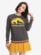 Disney The Lion King Hakuna Matata Sunset Sweatshirt Timon Pumbaa and Simba