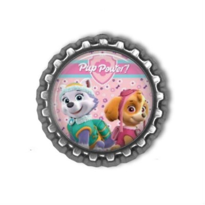SKYE & EVEREST Pup Power! 3D Bottle Cap Refrigerator Magnet