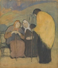 WILLIAM MEYEROWITZ : Gossip : Archival Art Print