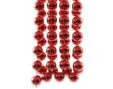 Perlenkette Perlenband Perlengirlande Kunststoff Ø 2 cm Länge 2,7 m rot