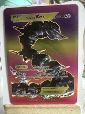 Steelix Vmax  Armor Multi Foil Fan Art Display Card HP1150 NM/M