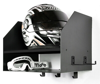 Motorcycle Helmet Clothing Tidy Wall Mounted Motocross Shelf Rack ...