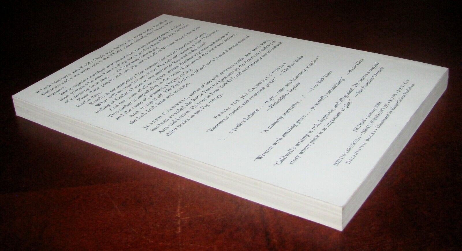 A Perfect Arrangement ARC Suzanne Berne Uncorrected Proof 1st Ed Paperback