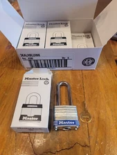 Master Lock 3KALHBLUINK Lockout Padlock,Kd,Blue,1-1/4"H 6pk