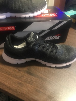 Baskets Avia Homme AVU-RIFT - Taille 7.5 US - Noir/fer Gris/blanc - Avec Mousse Mémoire - Neuf Emballé