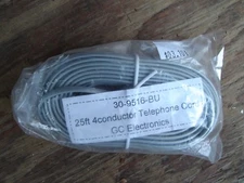 TELEPHONE CORD 4 CONDUCTOR BY GC ELECTRONICS 30-9516-BU