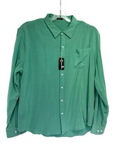 COOFANDY Mens Sz XXL Linen Blend Button Up L/S Shirt A17 NWTs