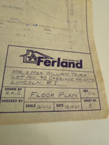 Vintage Bauplan Gebäude Hauspläne BAU HAUSBAUER PLÄNE 1969. - Bild 10 von 17