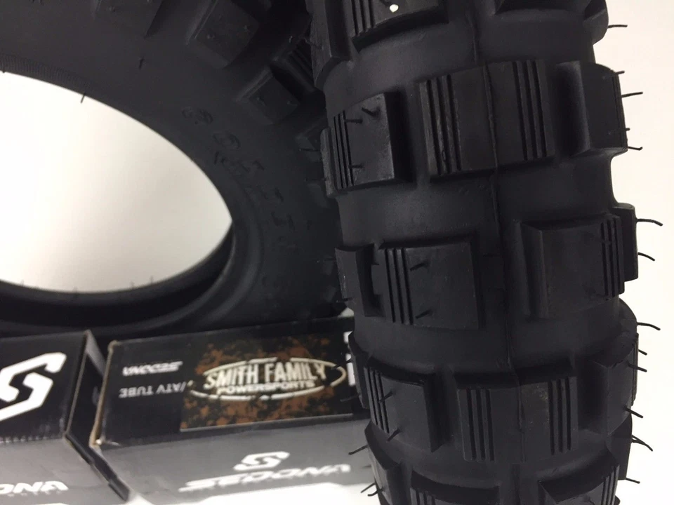 Nuevo par 2 neumáticos MASSFX y tubos libres 3.50-8 SR 421 delanteros y traseros Honda Z50R Trail Foto 2 de 4