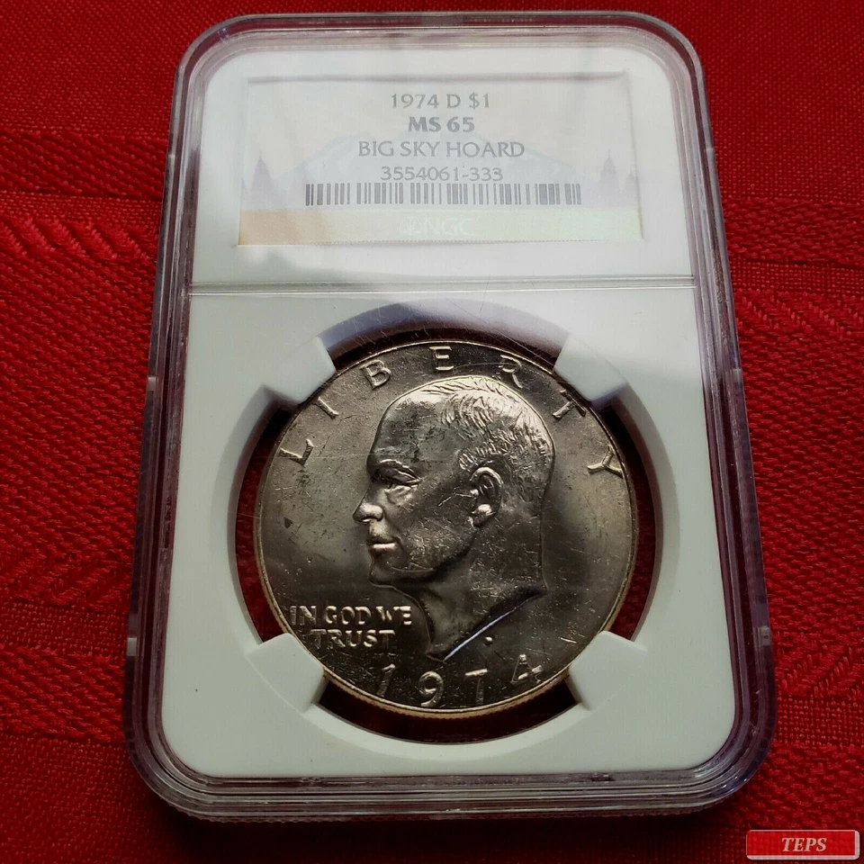 NGC Certified 1977 Big Sky Hoard Eisenhower Dollar MS65 - Image 4 of 4