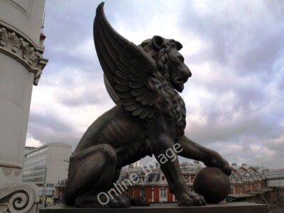 Foto 6x4 Eine eher venezianische Art Löwe auf der Brüstung von Holborn Viaduc um 2007