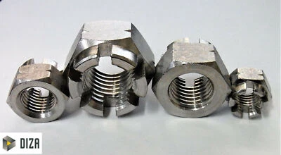 DIZA Crown nuts DIN 935 A2 stainless steel nut locking nut