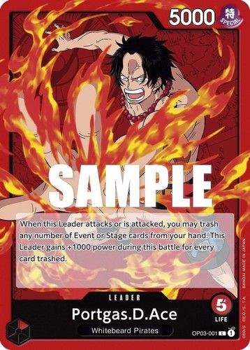 PSA 10 GEM MINT JAPANESE ONE PIECE 2023 PORTGAS D. ACE OP03-001