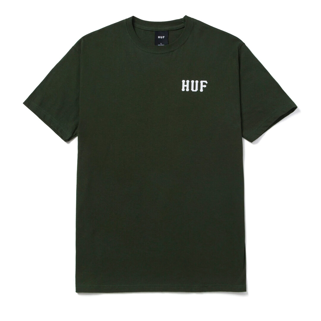 HUF Worldwide "Essentials Classic H" Short Sleeve Tee (Forest Green) T
