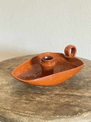 AR Cole Tobacco Spit Brown Candlestick Leaf Shape 2.5