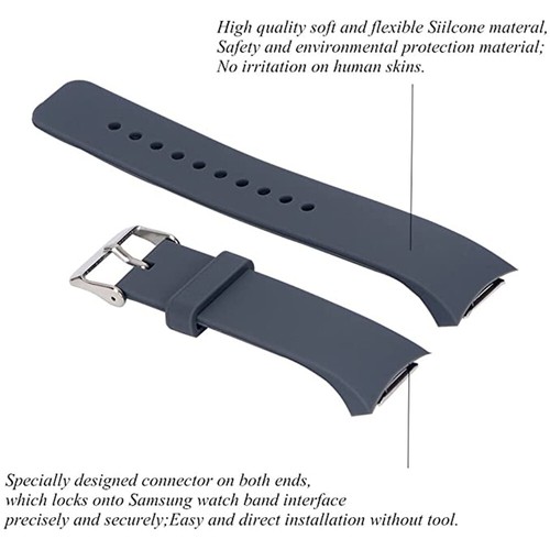 Sport Silikon Ersatzband Armband Für Samsung Gear S2 SM-R720 SM-R730 - Picture 6 of 28