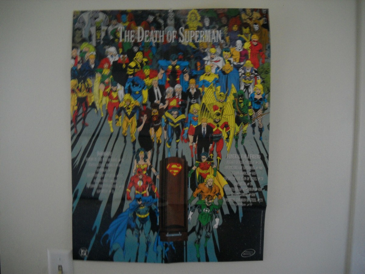 1992 Death of Superman Poster | eBay